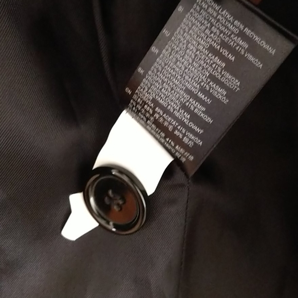 H&M Wool Winter Coat Black sz 6 - Picture 6 of 11